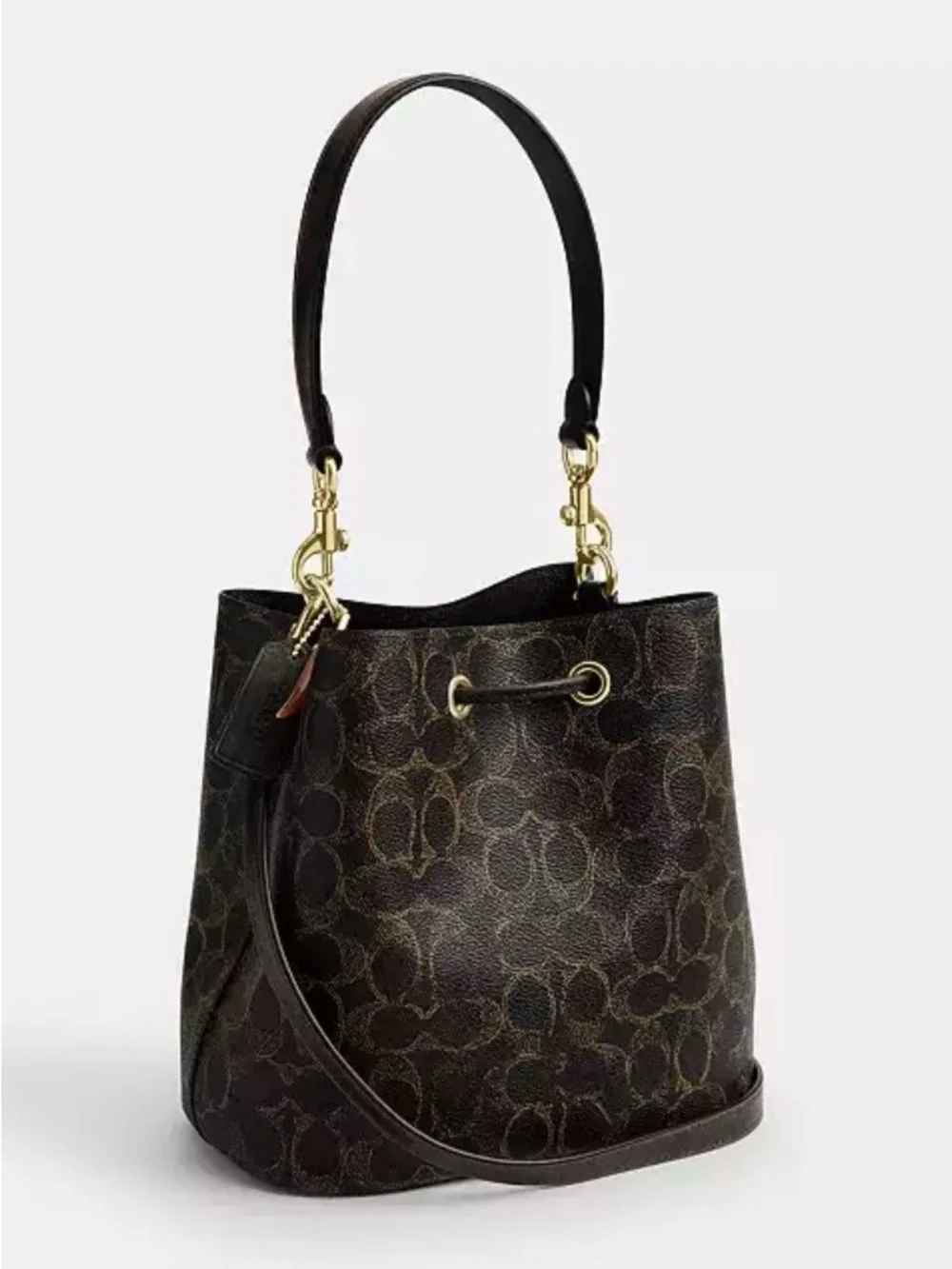 Rowan Bucket Bag in Loved Signature Coated Canvas
